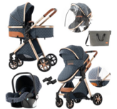 Magic ZC - Luxe Multifunctionele 3-in-1 Combi Kinderwagen Blauw