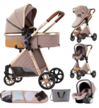Magic ZC - Luxe Multifunctionele 3-in-1 Combi Kinderwagen Khaki