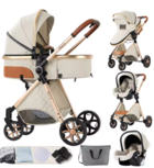 Magic ZC - Luxe Multifunctionele 3-in-1 Combi Kinderwagen Wit