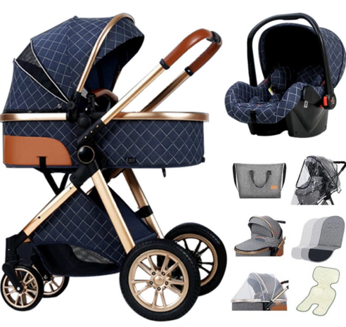Magic ZC - Luxury Multifunctional 3-in-1 Combo Stroller Blue