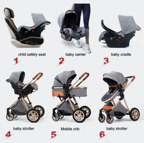 Magic ZC - Luxe Multifunctionele 3-in-1 Combi Kinderwagen Blauw