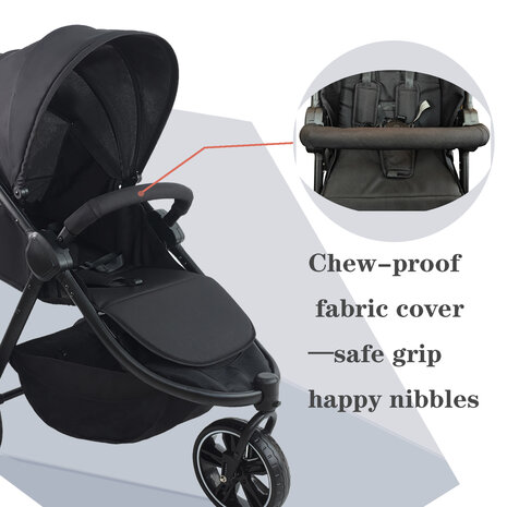Magic ZC - Slimme Buggy voor Onderweg &ndash; Licht, Snel &amp; Comfortabel Zwart